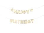 Happy Birthday Letterslinger Wit Goud 3m