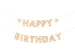 Happy Birthday Letterslinger Goud Roze 2m