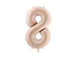Foil Balloon Number ''8'', 72cm, dark beige