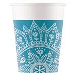 Turquoise Beker Mandala 200ml 8st