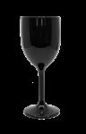 Reusable Solid Color Glasses Reusable Wine Glasses In Black Color 2St