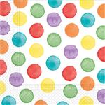 Multicolorwater Dots Three Ply Paper Napkins 33X33Cm 20St
