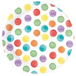 Multicolorwater Dots Fsc Paper Plates Next Generation Large 23Cm 8St