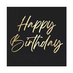 Elegant Happy Birthday Fsc Two Ply Paper Napkins 33X33Cm 20St