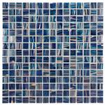 Mozaïek Amsterdam Goud 32.2x32.2 cm Glas Met Goud Ader En Donkerblauw (Prijs per 1,04 M2)