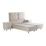 Opberg Boxspring Magnum – Beige Velvet (Zonder Matras) (Maat selecteren: 90X200)