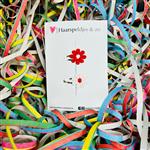 Klikklakspeldjes met rood/witte madeliefjes - carnaval - Ut Malse Arckeldurp — 3 cm
