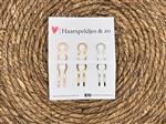 Hair candy - haarpin - haarsieraad - hairpin - hairstick - haar opsteken - kunststof - zilver - rosé