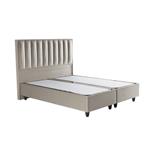 Opberg Boxspring Gold – Taupe Velvet (Zonder Matras) (Maat selecteren: 90X200)