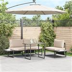vidaXL Tuintafel 100x55x70 cm DPC en staal grijs