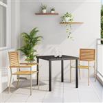 vidaXL Tuinstoelen 2 st stapelbaar met kussens poly rattan beige
