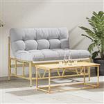 vidaXL Ligbed met Kussen 110x80x71 cm Staal