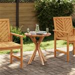 vidaXL Tuin Bistro Tafel Ø70x75 cm van Massief Teakhout
