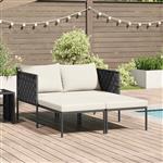 vidaXL Ligstoel met kussen Antraciet 115 x 153 x 69.5cm Staal