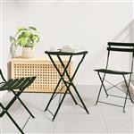 vidaXL Bistrotafel Donkergroen Ø 50 x 71 cm Poedercoating staal