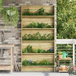 vidaXL Plantenstandaard met plank Bruin 90 x 15 x 180 cm