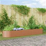 vidaXL Verhoogde plantenbak Bruin 320 x 80 x 44 cm Staal