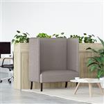vidaXL Hoge Rug Sofaset Taupe 109x56x121 cm Stof