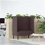 vidaXL Hoge Rug Bank Donkerbruin 109x56x121 cm Stof