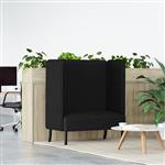 vidaXL Hoge Rugbank Zwart 109x56x121 cm Stof