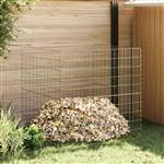 vidaXL Compostbak vierkant 100x100x100 cm gegalvaniseerd staal