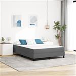 vidaXL Pocketveringmatras medium 140x200x20 cm stof lichtgrijs
