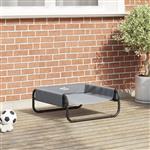 vidaXL Verhoogd Hondenbed Lichtgrijs S Oxford Stof en Staal