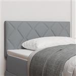 vidaXL Stoffen Hoofdbord Geometric Handmatig Lichtgrijs 100 cm Stof