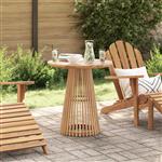 vidaXL Tuin Eettafel Ø70x75 cm Massief Teakhout