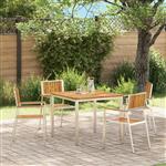 vidaXL Tuinstoel 4 pcs Bruin 56x54,5x87cm Massief acaciahout