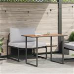 vidaXL Tuin Eetset 2 pcs Lichtgrijs Staal