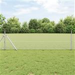 vidaXL Hexagon Hek Zilver 0.5 x 100 m Gegalvaniseerd staal