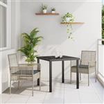 vidaXL Tuinstoel 2 pcs Lichtgrijs 53 x 60 x 85cm poly rattan