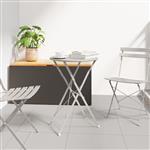 vidaXL Bistrotafel Beige Ø50x71 cm Poedercoating staal