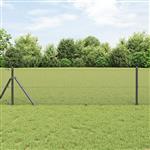 vidaXL Gelaste draadhek Grijs 0.8 x 25 m Staal