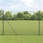 vidaXL Gelaste draadhek Grijs 1.6 x 10 m Staal