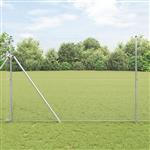 vidaXL Gelaste draadhek Zilver 1.6 x 25 m Staal