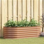 vidaXL Verhoogde plantenbak Bruin 160 x 80 x 44 cm Staal