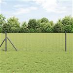 vidaXL Euro Hek Grijs 0.6 x 50 m PVC-gecoat ijzer