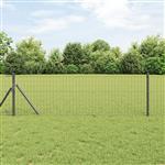vidaXL Euro Hek Grijs 0.4 x 50 m PVC-gecoat ijzer