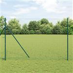 vidaXL Euro Hek Groen 1.6 x 10 m PVC-gecoat ijzer