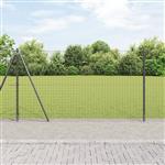 vidaXL Hekpalen 13 pcs Grijs Ø32mm 150 cm Gegalvaniseerd staal