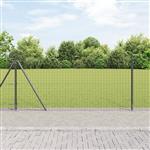 vidaXL Hekpalen met Basisplaten 7 stuks Ø32mm 90cm Gegalvaniseerd Staal