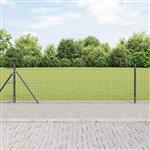 vidaXL Fencepalen met bases 7 stuks Ø32mm 50cm Gegalvaniseerd staal