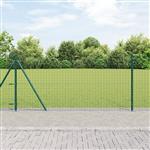 vidaXL Hekpalen 13 pcs Groen Ø32mm 110 cm Gegalvaniseerd staal