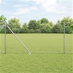 vidaXL Hekpalen met Spijker 13 stuks Ø32 mm 160 cm Gegalvaniseerd Staal