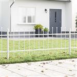vidaXL Tuin Hek Wit 1.7 x 0.6 m Poedergecoat staal