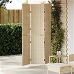 vidaXL Kamerscherm Vouw Handmatig Beige 147 x 180 cm poly rattan