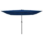 vidaXL Tuinparasol Azurblauw 295 x 295 x 245 cm Polyester en staal