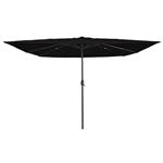 vidaXL Tuinparasol Zwart 295 x 295 x 245 cm Polyester en staal